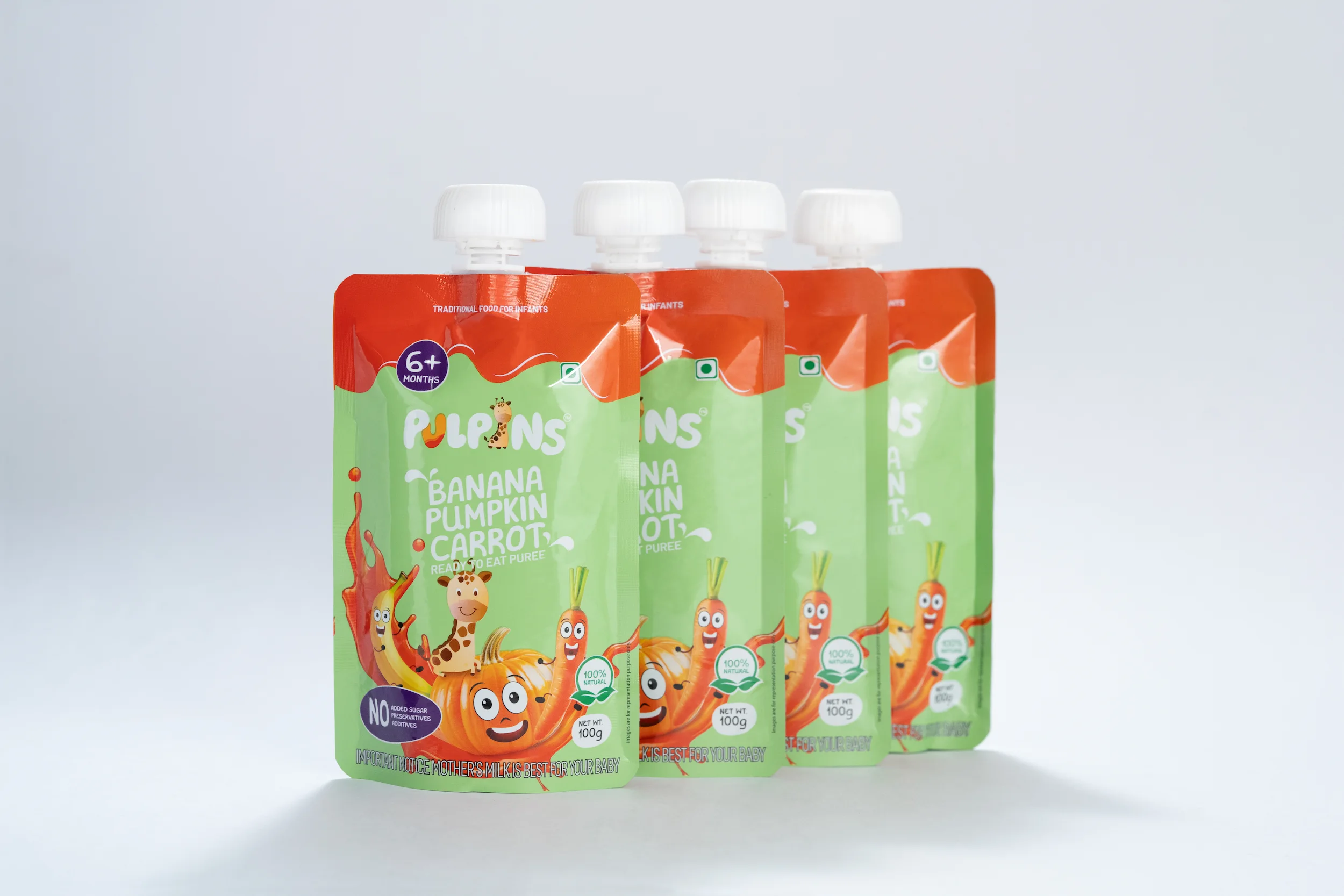 Banana, Pumpkin, Carrot - Ready to Eat Puree