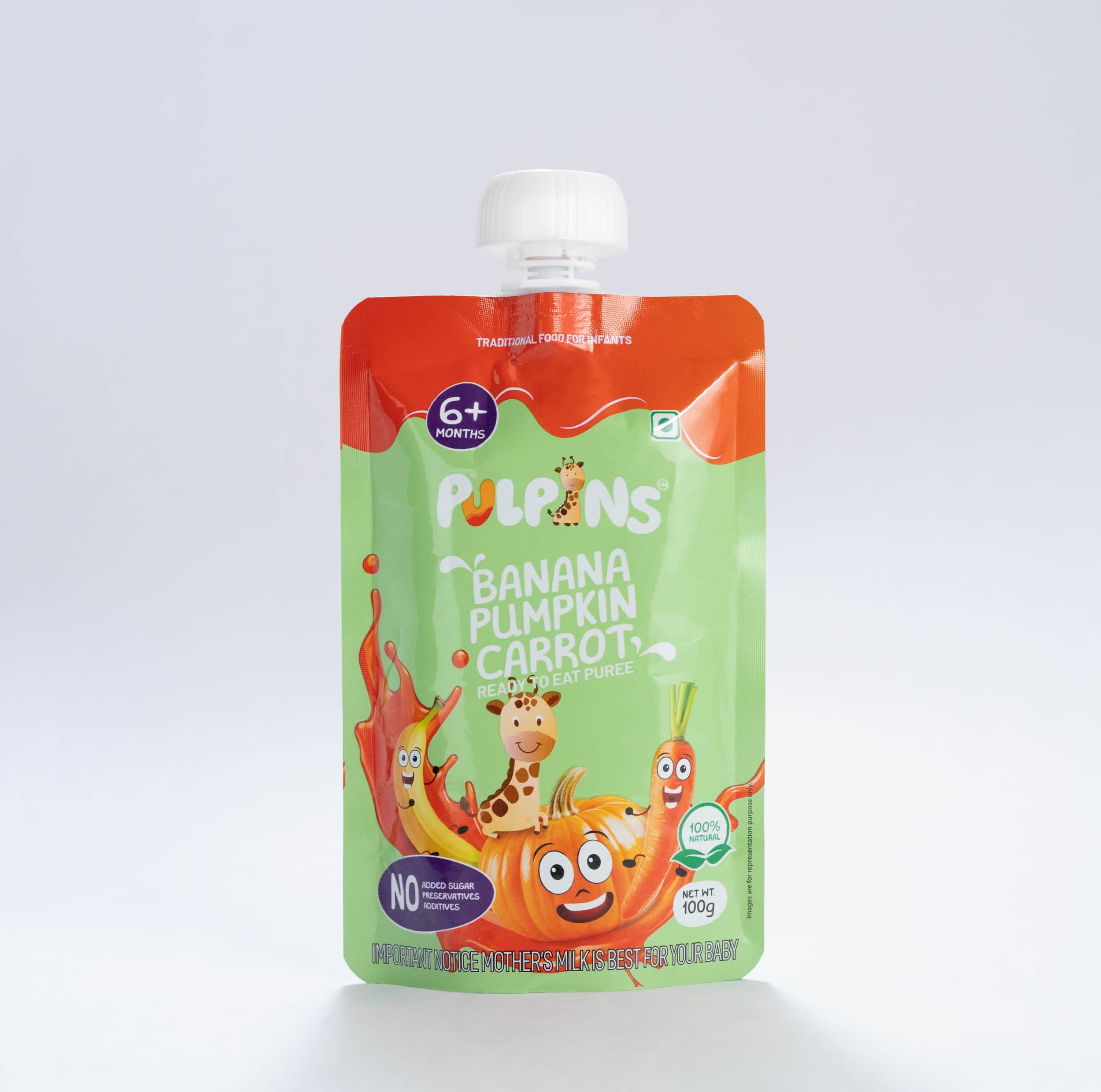 Banana, Pumpkin, Carrot - Ready to Eat Puree