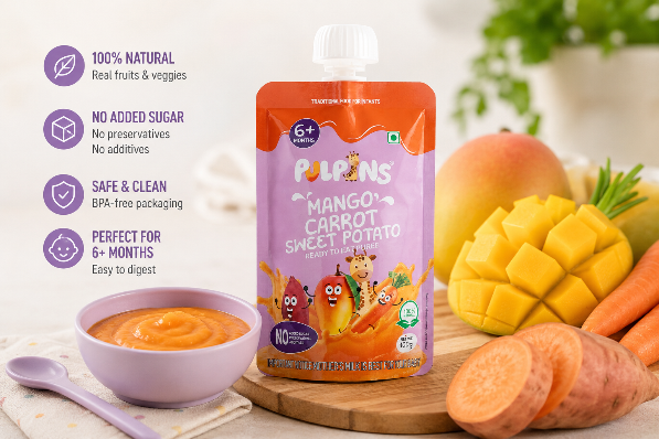 How Combining Fruits and Veggies in One Puree Helps Babies Accept New Flavours